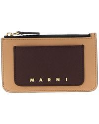 Marni - Saffiano Zipped Cardholder - Lyst