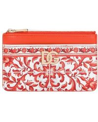 Dolce & Gabbana - Majolica Printed Card Case - Lyst