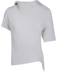 Issey Miyake - Life Form Asymmetric Knitted Top - Lyst