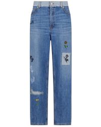 Marni - Denim Embroidered Jeans - Lyst