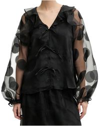Stine Goya - Ruffled Polka-Dot Blouse - Lyst
