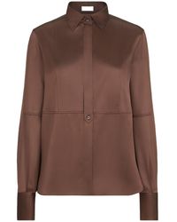 Brunello Cucinelli - Long Sleeved Straight Hem Shirt - Lyst