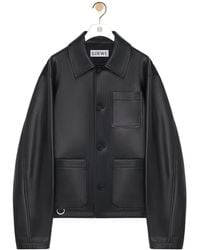 Loewe - Lambskin Nappa And Nylon Twill Jacket - Lyst