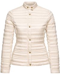 Moncler - Cataire Striped-Quilted Down-Filled Biker Jacket - Lyst