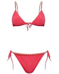 Balmain - Chain-Embellished Triangle Bikini - Lyst