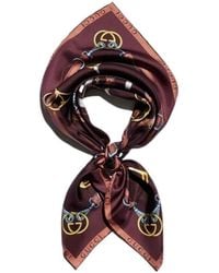 Gucci - Printed Silk Twill Carré - Lyst