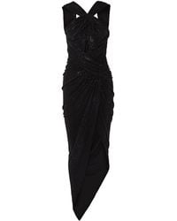 Alexandre Vauthier - Asymmetric Ruched Crystal-Embellished Stretch-Jersey Gown - Lyst