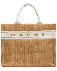 Marni - Logo Detailed Small Tote Bag - Lyst