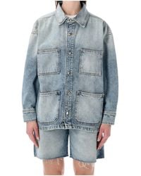 ICON DENIM - Nika Oversized Utility Denim Jacket - Lyst