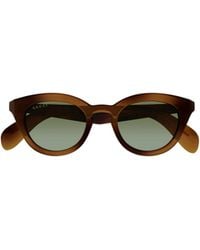 Gucci - Eyewear Oval Frame Sunglasses - Lyst