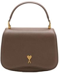 Ami Paris - Ami Logo Plaque Shoulder Bag - Lyst