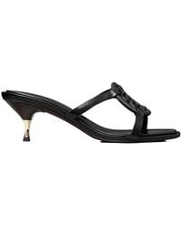 Tory Burch - Logo Detailed Heeled Sandals - Lyst