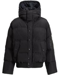 Balmain - Padded Nylon And Leather Jacket - Lyst