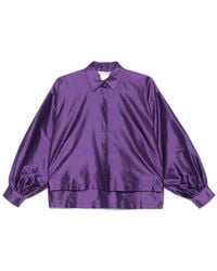 Max Mara - Silk Shantung Blouse - Lyst