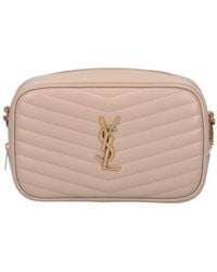 Saint Laurent - Lou Logo Plaque Mini Shoulder Bag - Lyst