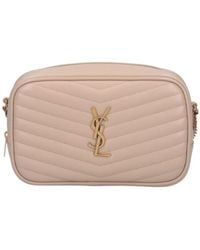 Saint Laurent - Lou Logo Plaque Mini Shoulder Bag - Lyst