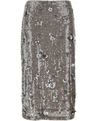 P.A.R.O.S.H. - P.A.R.O..H. Sequin Embellished Midi Skirt - Lyst