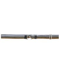 Prada - Striped Buckle Belt - Lyst
