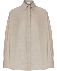 Brunello Cucinelli - Cashmere Long-Sleeve Shirt - Lyst
