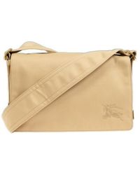 Burberry - Logo Embroidered Trench Shoulder Bag - Lyst
