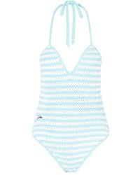 Jonathan Simkhai - Karoline Striped Crocheted Swimsuit - Lyst