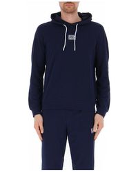 EA7 - Pull Rope Hooded Sweater - Lyst