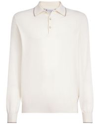 Brunello Cucinelli - Sea Island Lightweight Knit Polo Shirt - Lyst