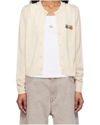 Maison Kitsuné - Double Bold Fox Head Patch Cardigan - Lyst