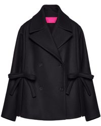 Valentino - Bow-Detail Double-Breasted Jacket - Lyst