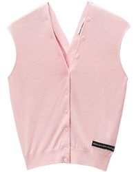 Alexander Wang - Sleeveless Button-Down Cardigan - Lyst