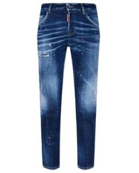 DSquared² - Distressed Slim-Fit Jeans - Lyst