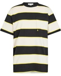 McQueen - Colourblock Widestripe Crewneck Shortsleeve Tee - Lyst