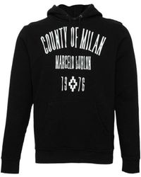 Marcelo Burlon - Logo Printed Hooded Sweater - Lyst