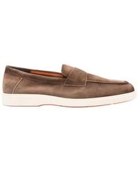 Santoni - Revolve Eaam 21 Almond Toe Loafers - Lyst