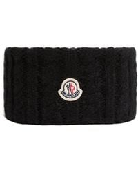 Moncler - Cable Knit Alpaca Blend Headband - Lyst
