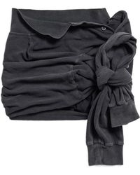 Balenciaga - Knotted Faded Polo Skirt - Lyst