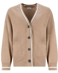 Brunello Cucinelli - Long-Sleeved Knitted Cardigan - Lyst
