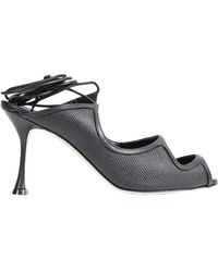 Manolo Blahnik - Cut-Out High-Heeled Sandals - Lyst