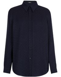Balmain - Monogram Long-Sleeve Jacquard Shirt - Lyst