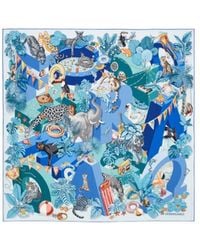 Ferragamo - Jungle Party Print Silk Scarf - Lyst