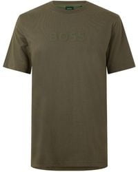 BOSS - Round-Neck Short-Sleeved T-Shirt - Lyst