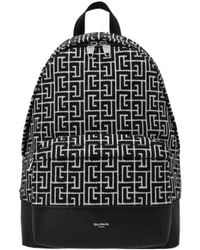 Balmain - City Monogram Jacquard Backpack - Lyst