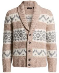 Peserico - Fair Isle Shawl-Collar Cardigan - Lyst