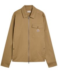 Moncler - Logo Stretch-Cotton Overshirt - Lyst
