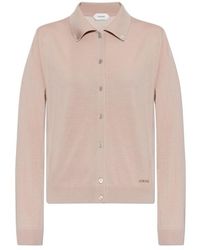 Versace - Logo Embroidered Cardigan - Lyst