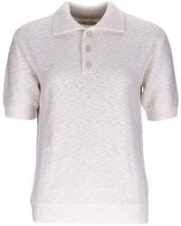 Maison Margiela - Short-Sleeved Knitted Polo-Shirt - Lyst