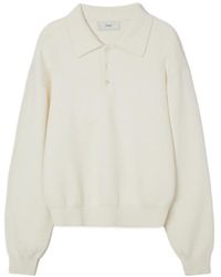 DUNST - Long-Sleeved Knitted Polo Shirt - Lyst