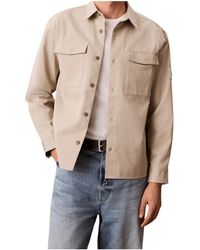 Calvin Klein - Cotton Twill Utility Overshirt - Lyst