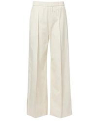 Jil Sander - Pleated Cotton Wide-Leg Pants - Lyst