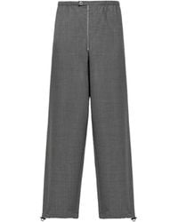 Prada - Wide-Leg Tailored Trousers - Lyst